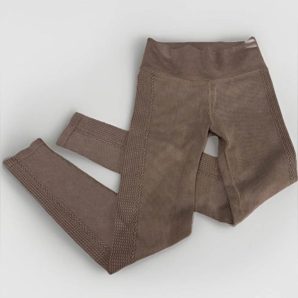 OFFLINE By Aerie Big Chill Seamless Mauve Full Length High Waisted Activewear XS